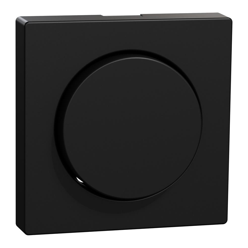System M, Zentralplatte Symbol Dimm, schwarz matt, Aqua Plastic