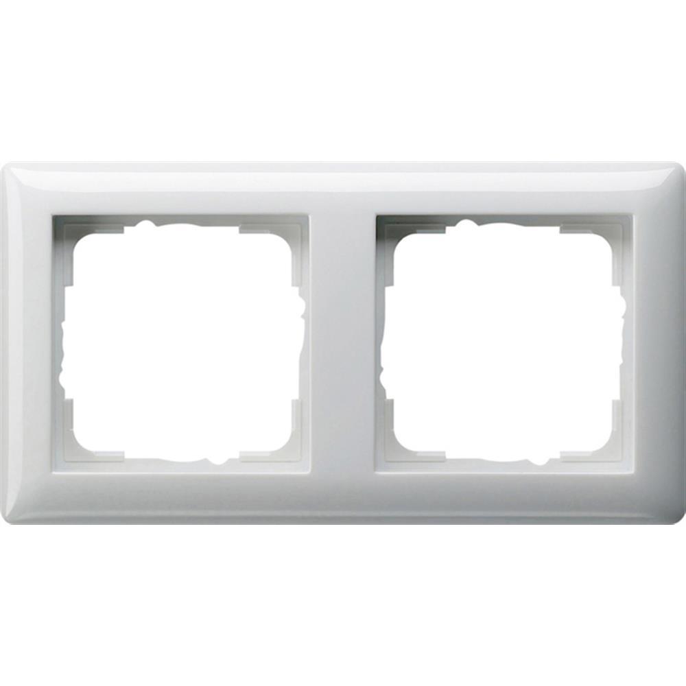 Standard 55 Rahmen, 2f, reinweiß, glänzend, Kunststoff, Unterputzmontage, Thermoplast, 021203 