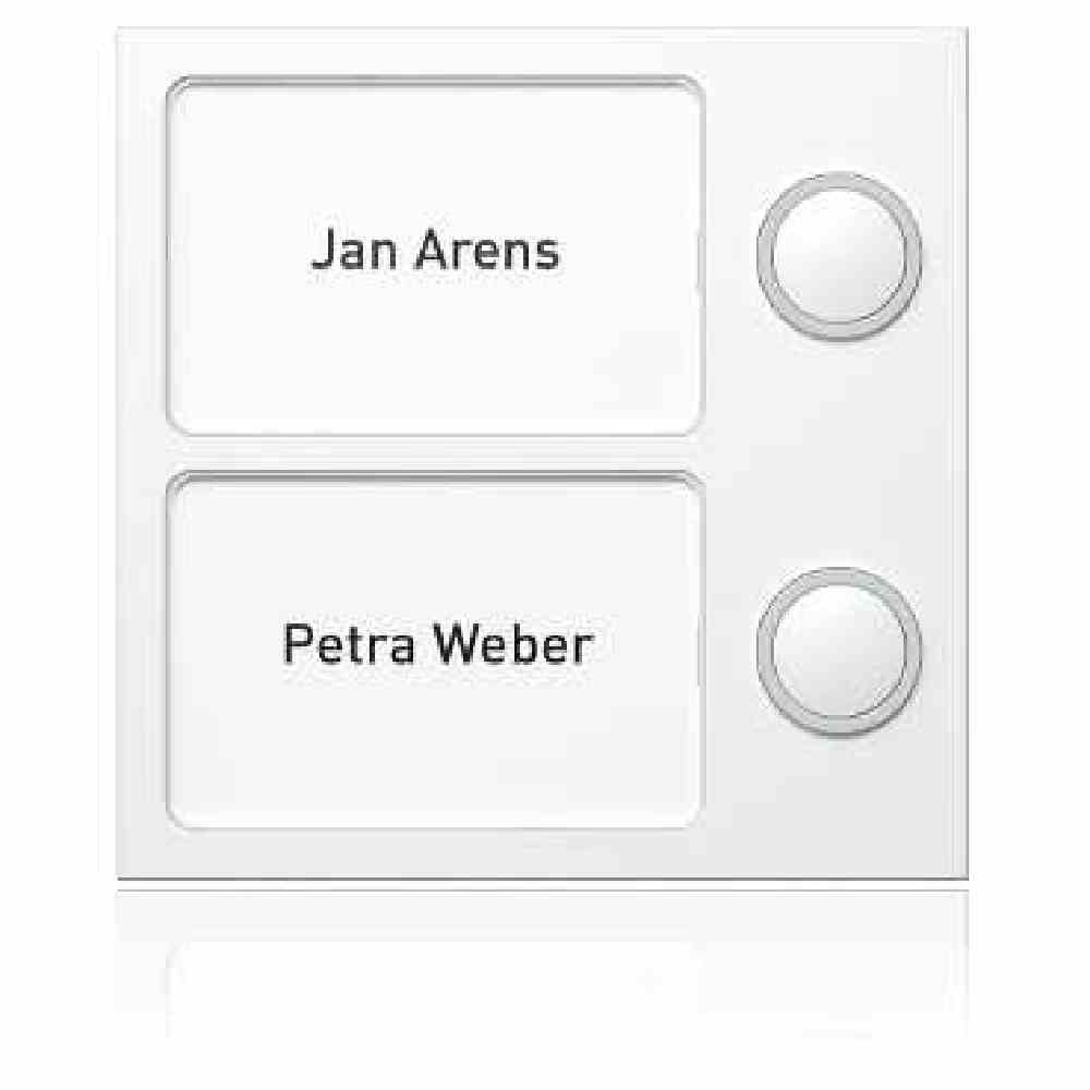 Portier Tastenmodul 2WE (2 Klingeltasten, 2 Namensschilder) weiß, (Bus-System)