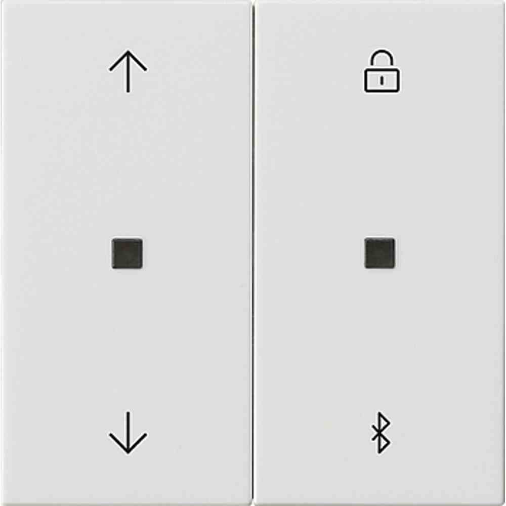 System 3000 Bedienelement, 2f, reinweiß, mit Abdeckung, geeignet für Jalousieeinsatz, geeignet für Schalteinsatz, glänzend, 536703