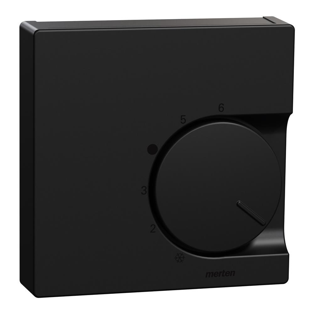 System M, Zentralplatte Thermostat schwarz matt, Aqua Plastic