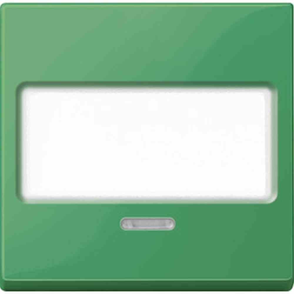 System M Kontrollwippe, Schalter/Taster, grün, glänzend, ohne ISO Aufdruck, geeignet für Bussystem-Tasterankopplung, mit Beschriftungsfeld