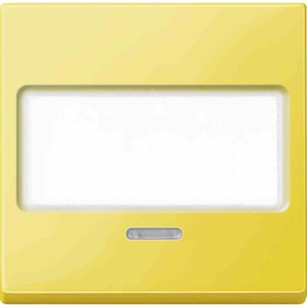 System M Kontrollwippe, Schalter/Taster, gelb, glänzend, ohne ISO Aufdruck, geeignet für Bussystem-Tasterankopplung, mit Beschriftungsfeld