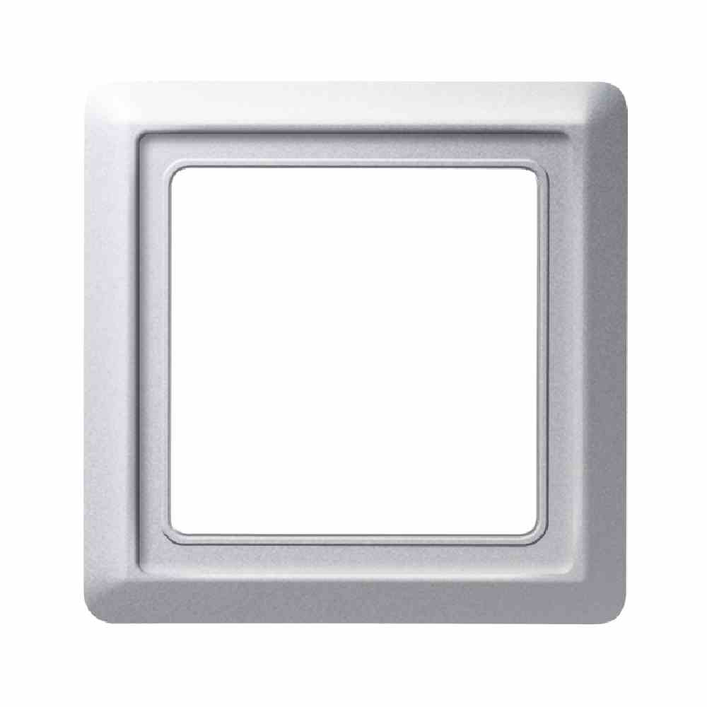 ALLWETTER 44 Rahmen, 1f, aluminium-silber, matt, Kunststoff, geeignet für Geräteeinbaukanal, geeignet für Unterputz-Installation
