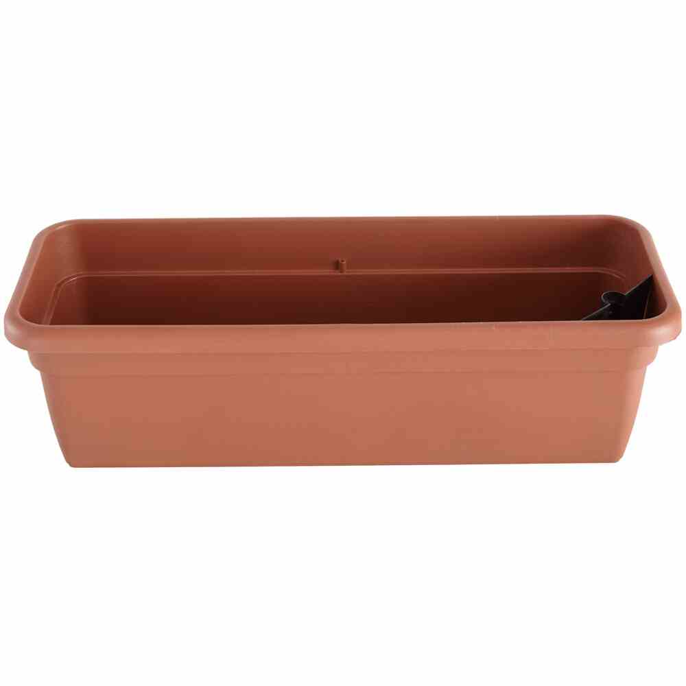 Bewässerungskasten 100 x 21,6 x 17,5 cm, terracotta mit Einsatz und Wasserstandsanzeiger