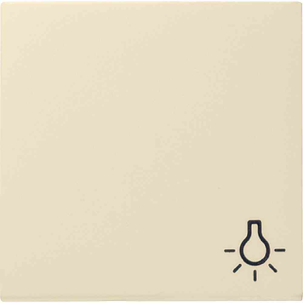 System 55 einteilige Wippe, Schalter/Taster, weiß, glänzend, Symbol Licht, 028501 