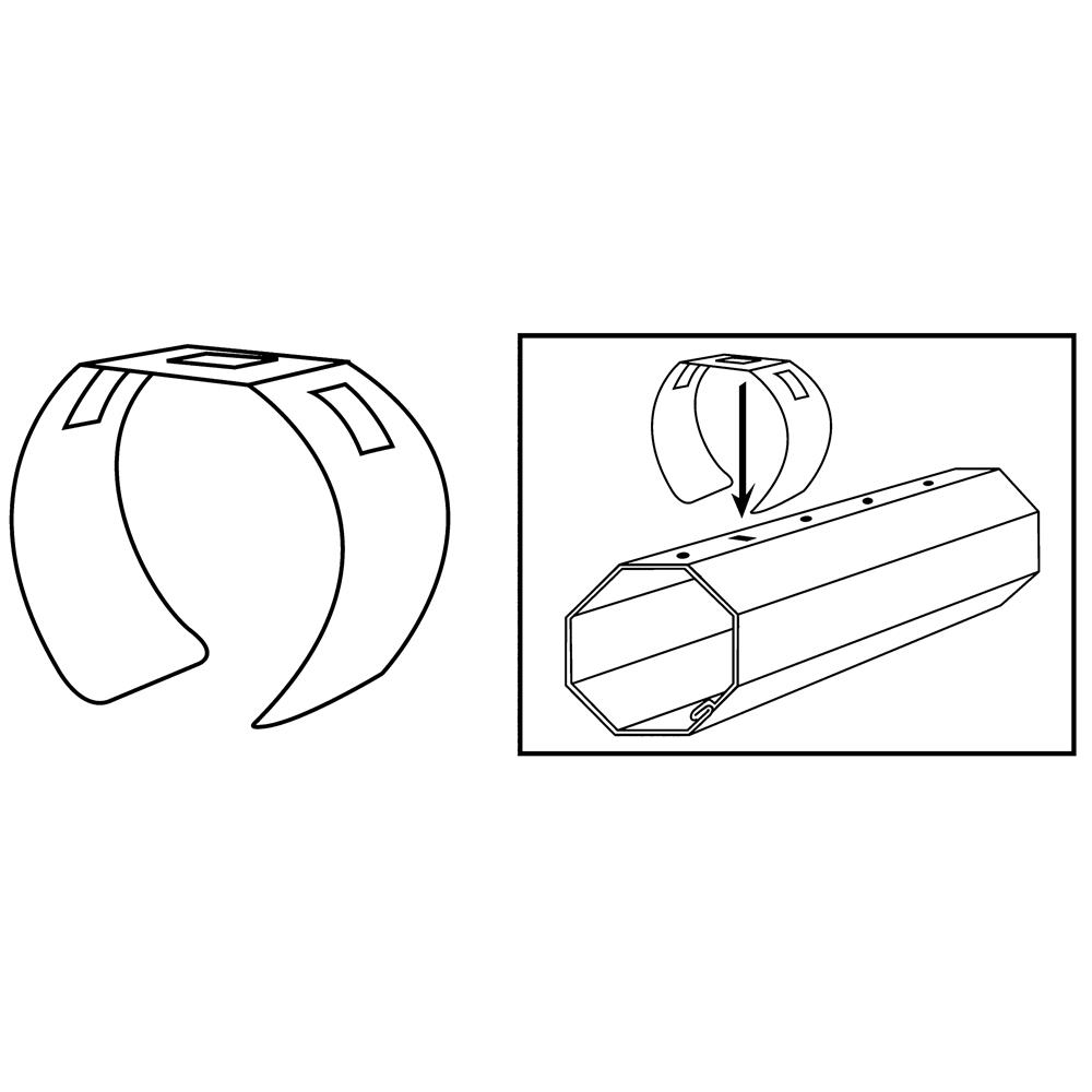 RolloTube Einhängeklammern 3er Set für SW40 
