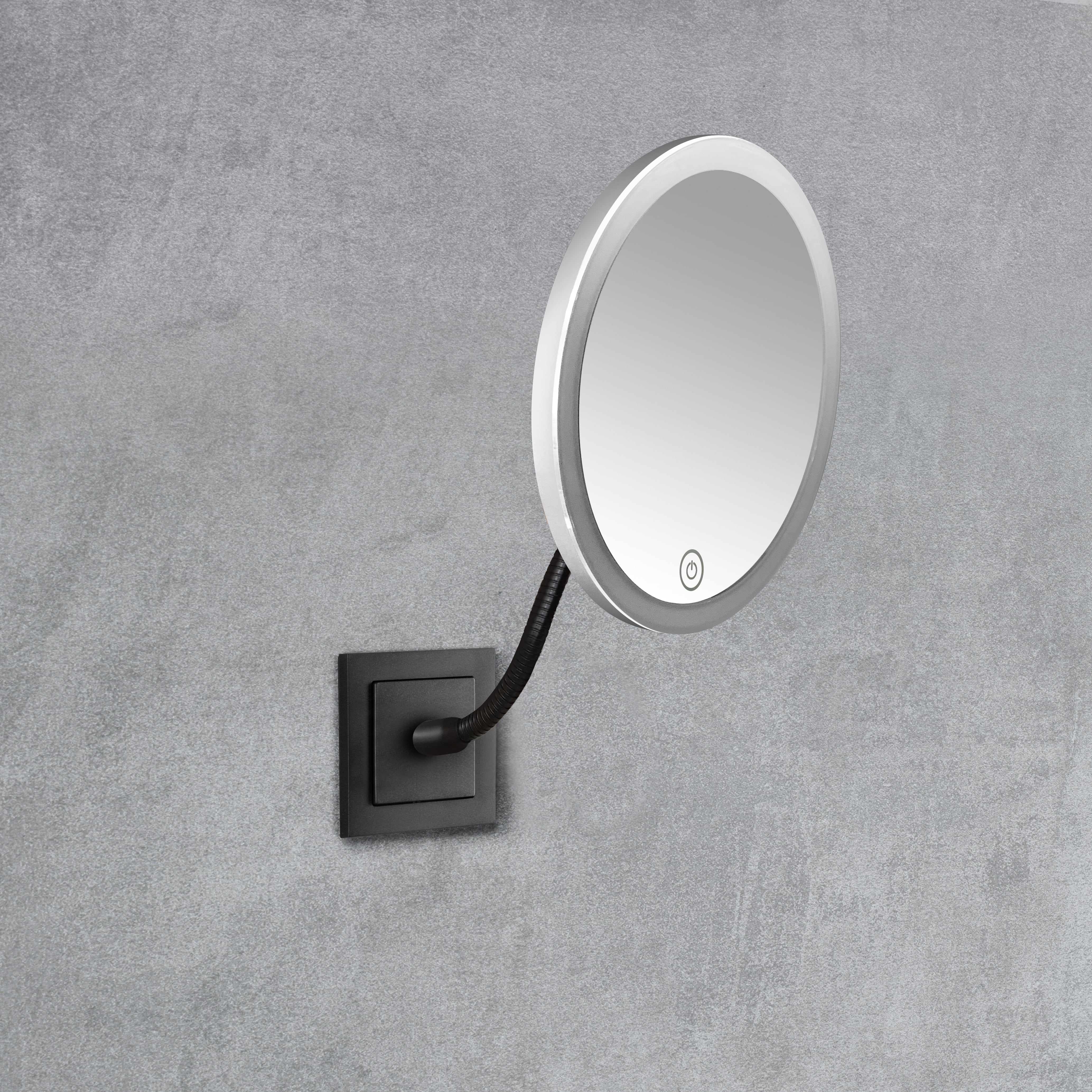 qles Bundle Kosmetikspiegel Flexarm Anthrazit + Merten Rahmen System-M Anthrazit qles Bundle Kosmetikspiegel Flexarm Anthrazit + Merten Rahmen System-M Anthrazit