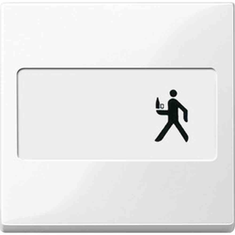 System M Wippe einteilig, Schalter/Taster, polarweiß, glänzend, diverse Symbole, geeignet für Bussystem-Tasterankopplung