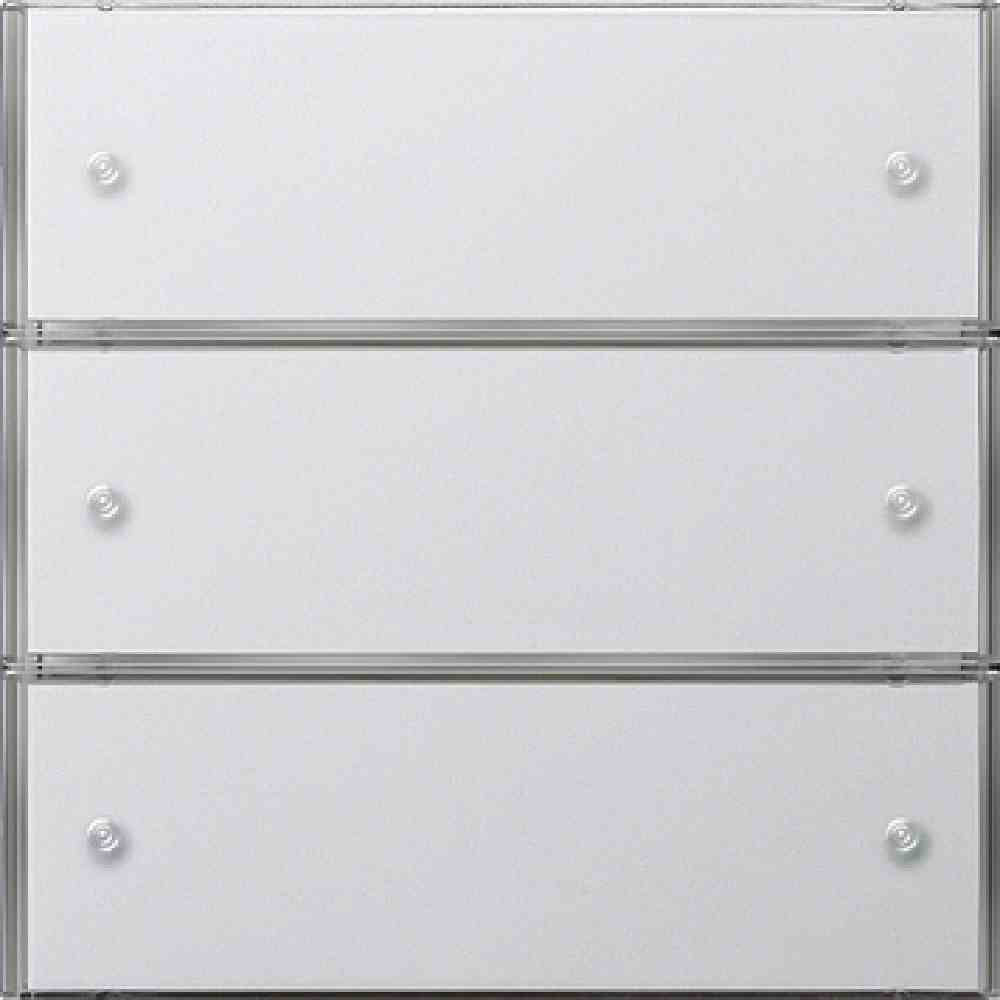 Fläche Tastsensor, KNX, Unterputz, reinweiß, glänzend, 3f, 3pkt, mit Raumthermostat, 2033112 