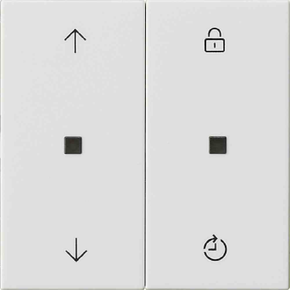 System 3000 Bedienelement, 2f, weiß, mit Abdeckung, geeignet für Jalousieeinsatz, glänzend, 536303 